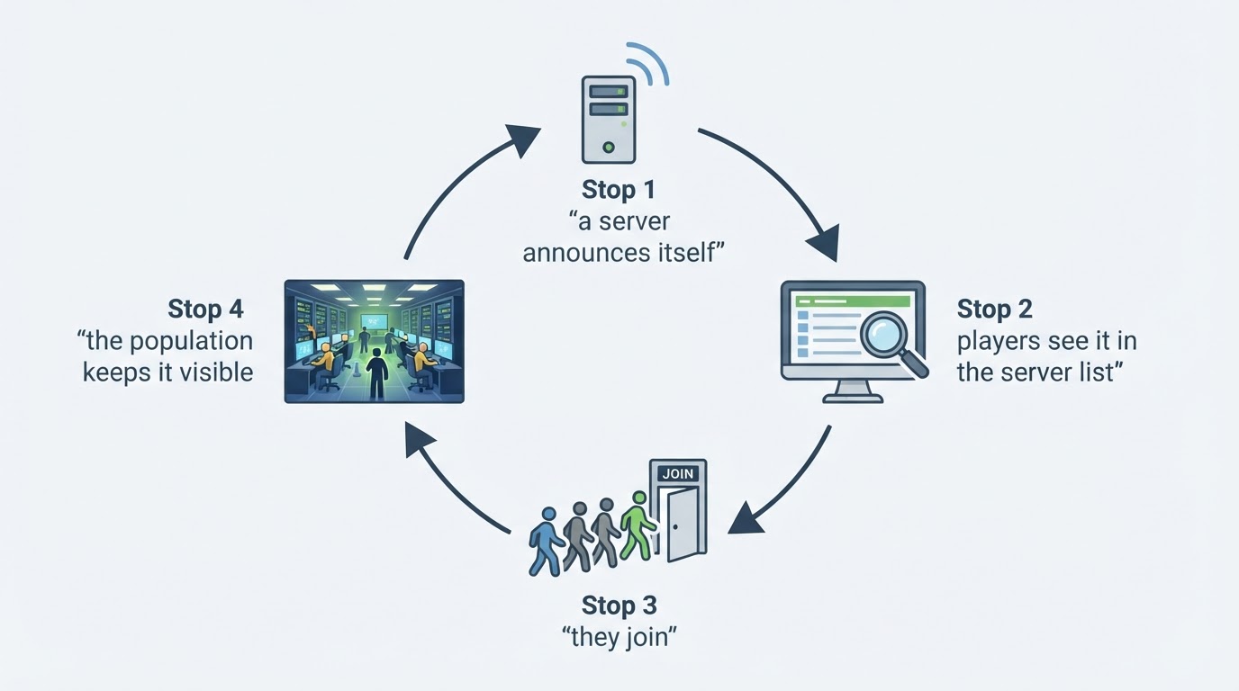 Workflow diagram for cs 1.6 online.